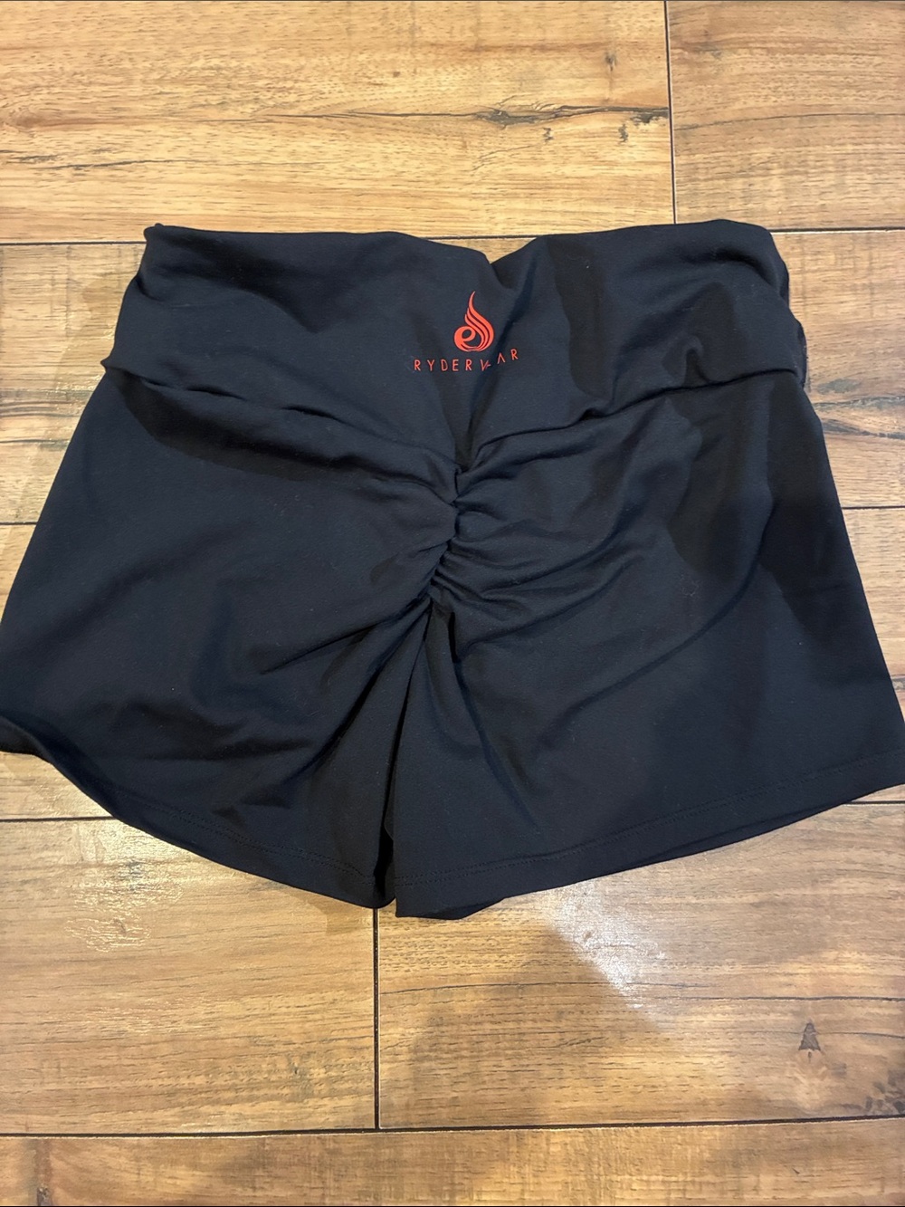 Ryderwear Black High-Waist Scrunch-Back Athletic Shorts